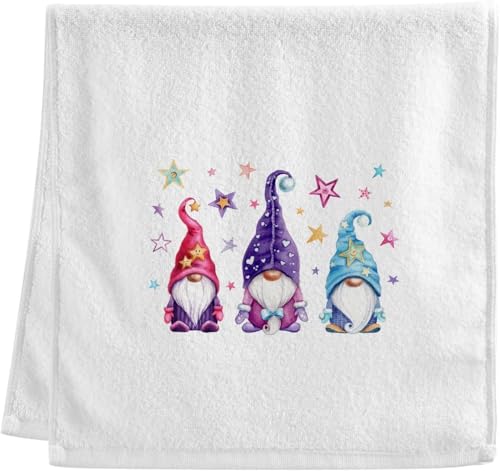 フェイスタオル 猫柄 おもしろ ハンドタオル アニメ 魔法の小人 星 バスタオル 吸水 速乾 軽量 薄手 耐久性 綿100% 抗菌防臭 ギフト 75×40cm 1枚セット