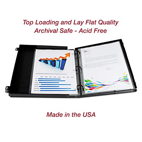 Envypak Heavy Duty Page Protector - Holds 8.5 X 11 - Clear Top Loading, Archival Safe - 3 Hole Punched - Pack Of 100 #TOP3