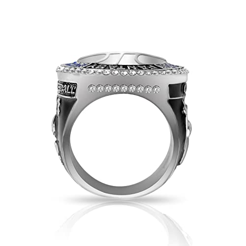 Furnishhut 2023 Fantasy Basketball Championship Rings With Blue & Clear Stones Designed For Sports Fan(Fantasy Sports) #TOP1