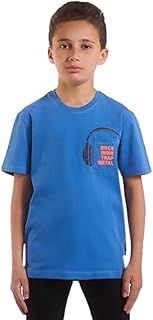 تيشرت بطباعة وجيب للأولاد من ناجا اوم (طبقة جيرسيه واحدة وقطن بنسبة 100%)