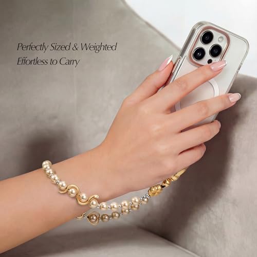 OWRRA Phone Charm Strap,Pearl Bracelet Lanyard,Phone Charms for Women,Keychain,Wrist Strap Hands-Free,Compatible with iPhone/Galaxy/Pixel and More (Gold, Snake) by OWRRA - Image 2