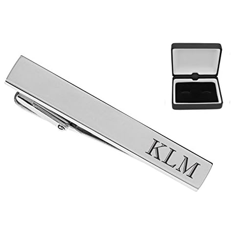Personalized Hand Polished Silver Stainless Steel Tie Clip Custom Engraved Free - Ships from USA Cover