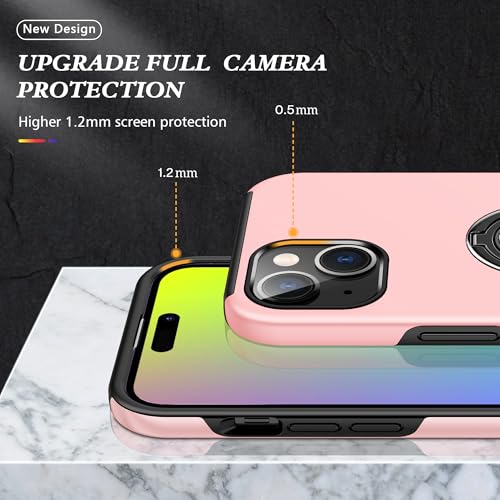 Coque compatible avec iPhone 15 antichoc fini les chutes grâce à l'anneau béquille - 5