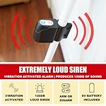 Securityman Door Security Bar with Alarm | Sliding Door Security | Door Stopper (120 dB Extra Loud Alarm) Enjoy Peace of Mind with Durable, Heavy Duty Door Jammer Door Stop Alarm Stick Inside - Image 3