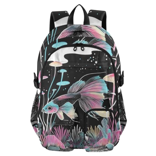 Mochila de viaje de estética artística ideal para escapadas de fin de semana y campus universitario