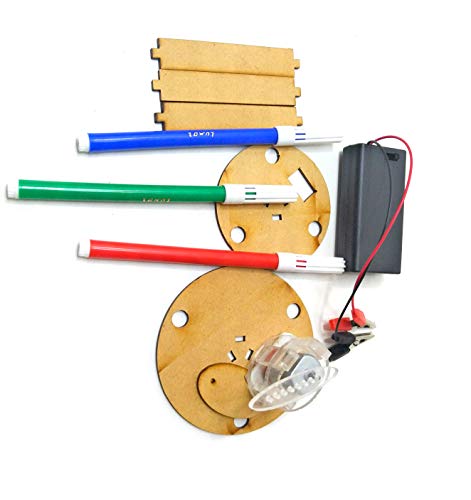 Image of Make Doodling Robot | Vibrating Robot Science Kit | Make Art Making Vibrating Robot | Scribbling Robot Making Kit | Science Activity Kit | DIY Activity Kit. STEM Learning Kit (Multicolour).
