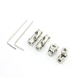 4Pcs 4mm to 4mm Inner Dia Rotatable Universal Joint Connector