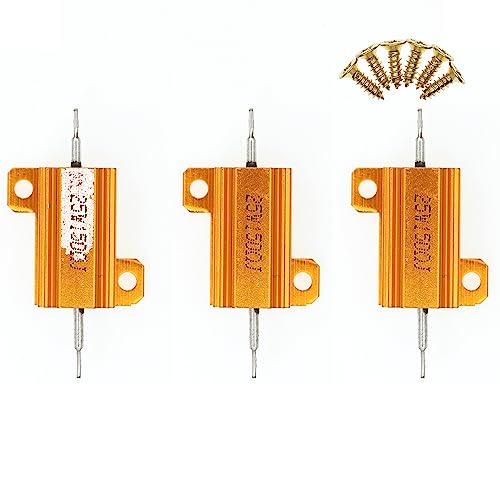 3 Piezas 25W 150 Ohm Resistencias de alambre de aluminio de alta potencia con tornillos