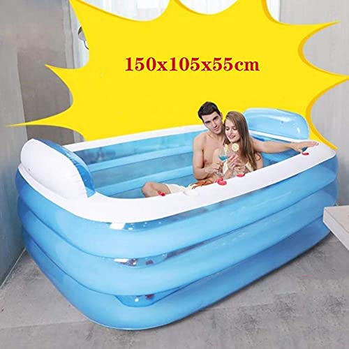 FHISD Aufblasbarer Pool Großer Garten rechteckiger aufblasbarer Familien-Planschbecken – Bild 3