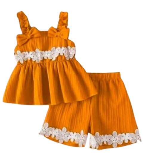 World Trendy Fashion Adorable Baby Girls Dress with Soft Fabric Comfortable Fit Perfect and Daily Use Yellow 0-3 Months-image-43