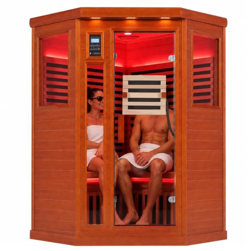 CedarLuma 2-Person Full Spectrum Infrared Sauna with FDA-Certified Red Light Therapy