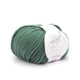 ggh Aspen - Merino Wolle Mischung - leichte und voluminöse Wolle zum Stricken oder Häkeln - Farbe 084 - Berylgrün