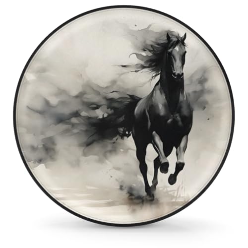 Image of Spare Tire Cover for RV Trailer, Animals Horse Tire Covers Universal Fit for Travel Trailer Camper Jeep RV SUV Truck Waterproof Wheel Cover (15 inch for Diameter 27 inch - 29 inch),A275