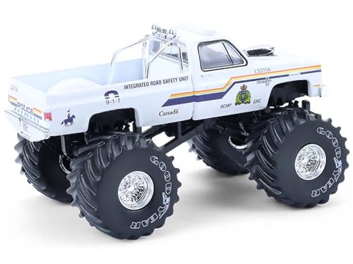 Modelo a escala 1/64 Monster Truck Royal Canadian Mounted Police Verde miniatura 3