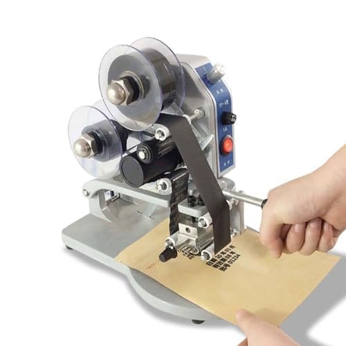 Stampante elettrica per timbri a caldo, 35 mm, per magazzini, supermercati, logistica e spedizioni, 5 impostazioni di temperatura