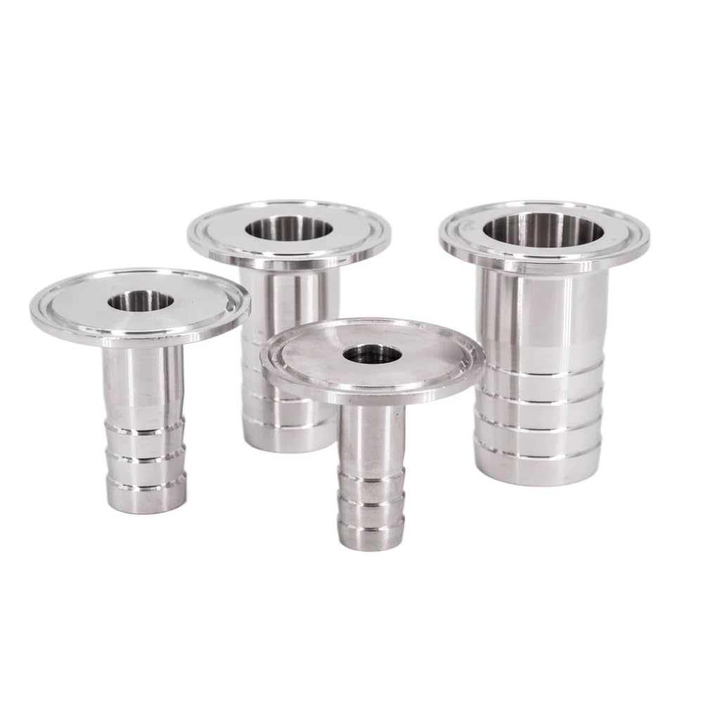 Złącze węża z kolcami, 304 316L SS Tri Clamp Łącznik do węża 0,5-2 cale Wielokolorowy sanitarny, chroniony przed promieniowaniem UV(64mmx32mm)