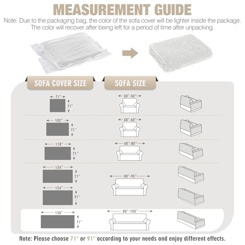 KinCam Couch Covers for 3-4 Cushion Couch Sofa Cover Washable Sectional Couch Cover for Dogs Tassel Sofa Blanket Cover Pet Friendly Soft and Durable for Most Furniture(71" x 150", Cream) — view 6