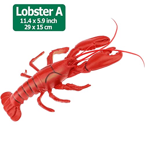 Gresorth 29 cm Groß Fälschung Hummer Lebensecht Modell Künstlich Plastik Tiers Dekoration Zuhause Party Kinder Spielzeug