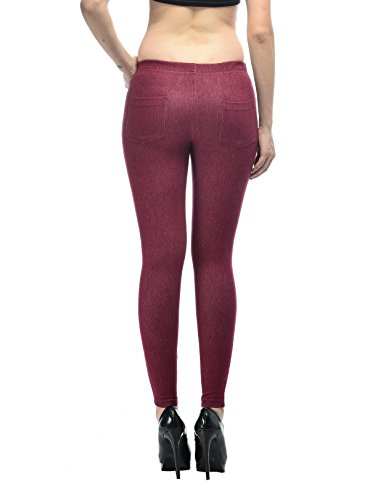Image of Frenchtrendz Women's Slim Fit Mid Rise Stretchable Cotton Modal Spandex Jegging Pull On
