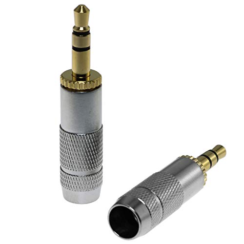 Conector adaptador estéreo macho 3.5mm 2 piezas miniatura 4
