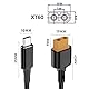 xiwai USB-Typ-C auf XT60 Adapterkabel, Schnellladung, USB-C-Ladekabel, SC100-Protokoll XT60 für RC-Lipo-Batterie, Quadcopter, Multicopter, Aeromodelling, 0,5 m