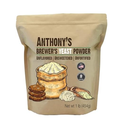 Anthony's Brewer's Yeast, 1 lb, Made in USA, Gluten Free, For Lactation Support, Unflavored, Unsweetened