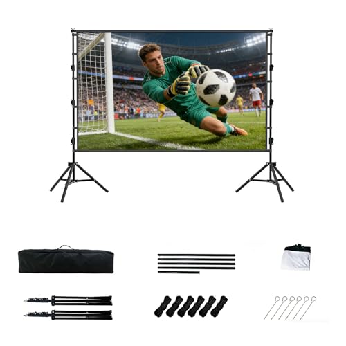 Pantalla de proyección portátil 16:9 para exteriores 150 pulgadas miniatura 7