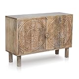 Obra maestra artesanal: cada rincón de este armario está cuidadosamente diseñado, lo que le da a este aparador un aspecto impresionante e individual. El diseño marroquí añade un toque de elegancia y estilo a tu hogar