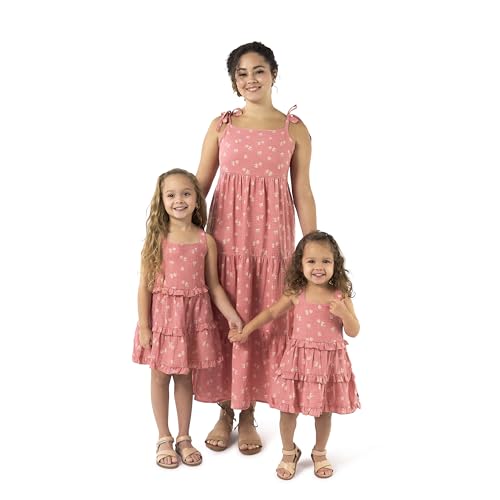 Modern Moments™ by Gerber Baby Girls' Mommy and Me Woven Dress, Pink Raspberries, Medium