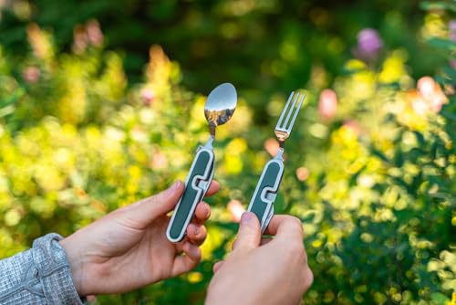 Coghlan's Folding Cutlery Set – Lightweight Stainless Steel Knife, Fork, and Spoon for Camping, Backpacking, Travel, and Outdoor Dining – Compact and Portable Utensils - Thumbnail 5