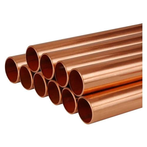 Tuyauterie de tube de cuivre creux droit 500mm de longueur et diametre 12mm x 8mm, lot de 2