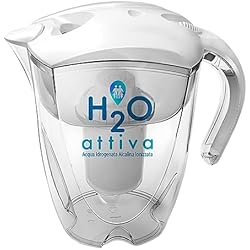 Sistemas Para Purificar El Agua H2O Activa | Jarra filtrante – Agua Hidrogenada, Alcalina, Ionizada Purificada Naturalmente pH Alto | 1 Filtro de Larga Duración Sistema de Filtrado Multietapa | Tritan BPA Free – 3,5 Litros Capacidad