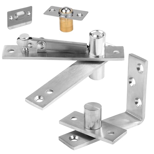 2pz Cerniere a Bilico per Porte con Chiusure a Sfera per Porta, Invisibili Resistenti Cerniera a Bilico Cerniera Porta Nascosta Ferramenta con Rotazione di 180 Gradi per Porte Segrete Armadi