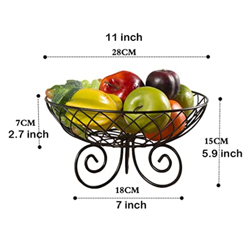 Elegante estante de almacenamiento de frutas con estructura metálica 3