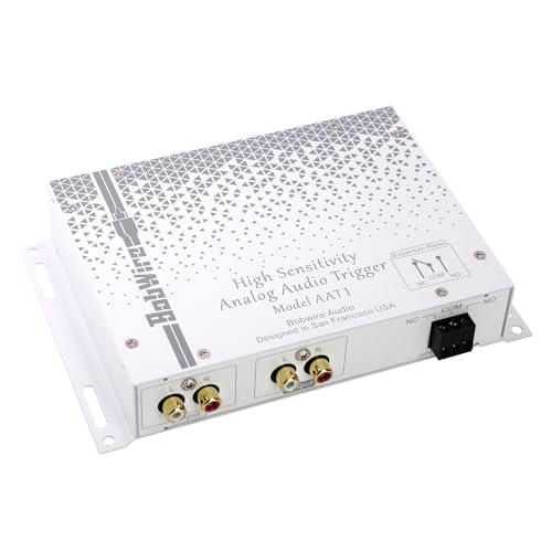 Audio Detection Device w/ 12V Trigger Outputs & Expansion Relay by BobWire, Model AAT1 - High Sensitivity - Add a 12V Trigger to Any Audio System!