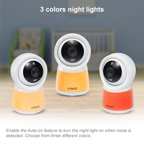 VTech RM5754HD Smart Wi-Fi Video Baby Monitor with 5” Display and 1080p HD Camera, Built-in Night Light & 1 Camera, White by VTech - Image 4