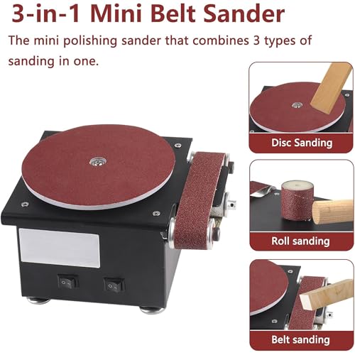 Ponceuse électrique d'établi mini machine 3 en 1 anti vibration 7 vitesses