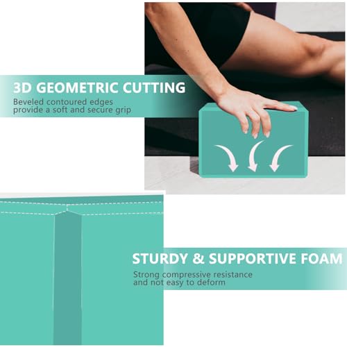 Image of 9 inchx6 inchx3 inch Yoga Blocks, Soft Non-Slip Surface Premium Foam Blocks, Supportive, Lightweight, Odor Resistant, Yoga Accessories for Pilates Meditation General Fitness Stretching Toning (Fruit