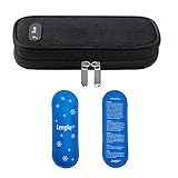 Insulin-Kühlbox, Diabetiker-Reisekoffer-Kühltasche mit 2 wiederverwendbare Kühlakkus zum Medikamente Insulin-Pen und Zubehörpakete (Schwarz)