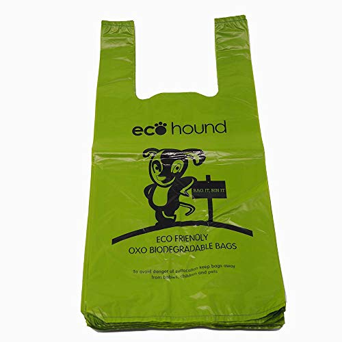 Ecohound NEW 100 Dog Waste Bags Moss Green Unscented Poo Bags (Not On A Roll)