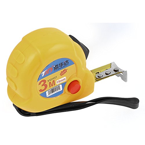 Aexit Self-Retract Design Tools & Home Improvement 3 Meter 10Ft Portable Flexible Tape Measure Tape Measures Ruler Yellow
