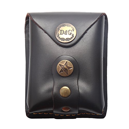 CyberDyer Genuine Leather Magnet Ammo Pouch for Slingshot Stainless Steel Bag Case (Coffee)