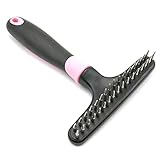 NEWSTYLE Pet Dog Cat Long Short Thick Hair Comb Pet Fur Knot Remove Cutter Rake Shedding Grooming Brush - Pink