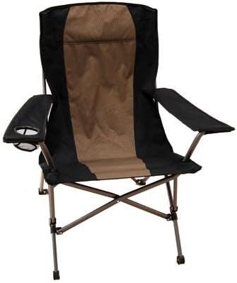 Extra Tilt Back Folding Camp Chair with Armrests, 300lbs, Bag, Drink Holder