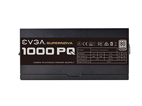 Image of EVGA Supernova 1000 PQ, 80+ Platinum 1000W, Semi Modular, EVGA ECO Mode, 10 Year Warranty, Power Supply 210-PQ-1000-X1
