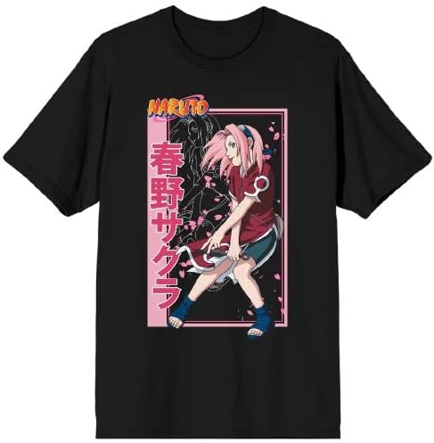 Naruto Sakura Haruno - Camiseta negra para hombre