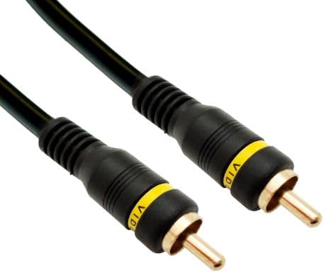CableWholesale Composite Video Cable RCA Male Gold-Plated Connectors 50 Foot Composite Video Cable (10R2-01150)