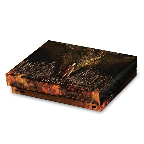 Xbox One X skin vinyle autocollant console House of the Dragon sigils