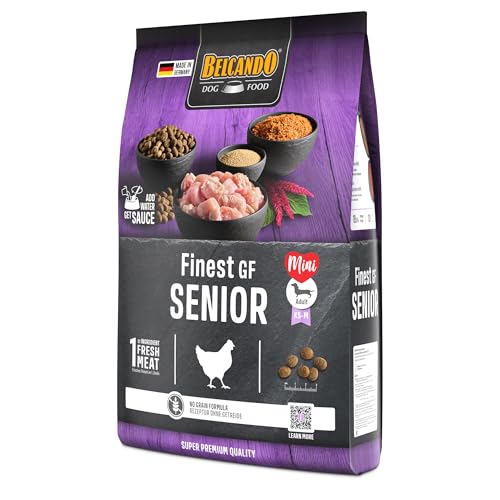 Belcando Finest GF Senior [4 kg] getreidefreies Hundefutter | Trockenfutter für empfindliche ältere Hunde | Alleinfuttermittel für Hunde ab 1 Jahr