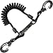 Scuba Choice Scuba Diving Shark Coil Lanyard with Snaps and Quick Release Buckles, Black